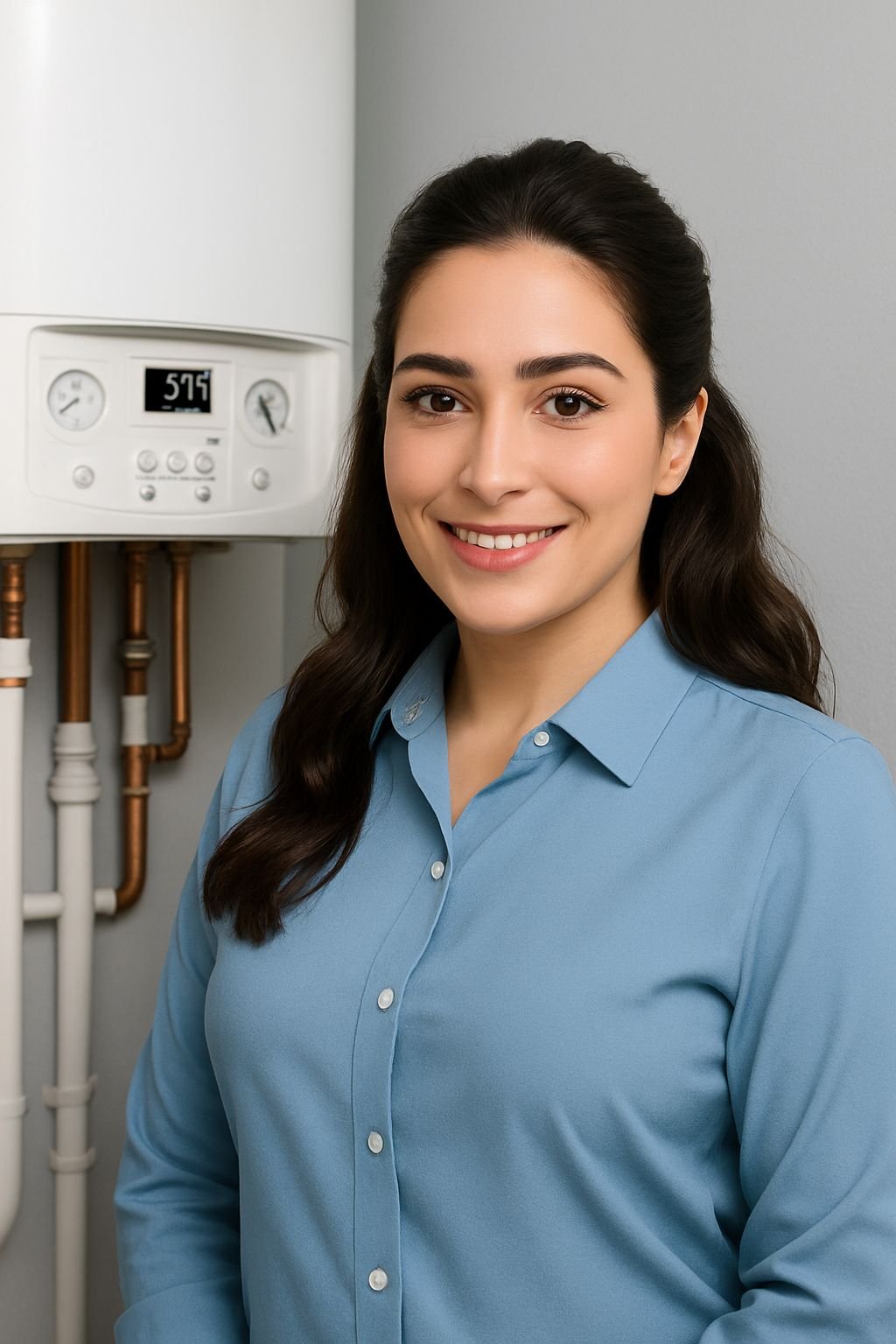 Professional technician checking home facilities and gas systems